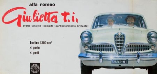 Alfa Romeo Giulietta t.i. Berlina Modelprogram 1957 Carbrochure (6069)